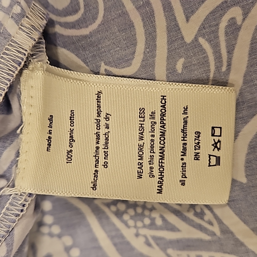 💕MARA HOFFMAN💕 Fila Dress ~ Purple with White Abstract Print Small S NWT - Picture 16 of 16